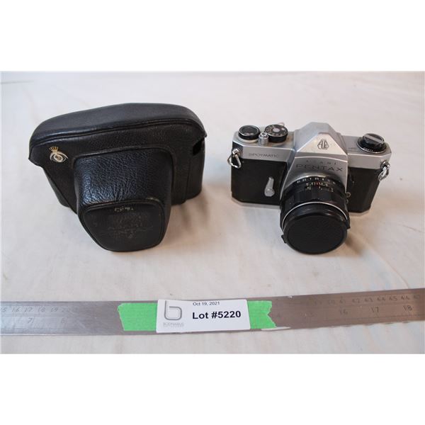 Asahi Pentax Spotmatic vintage camera with cover