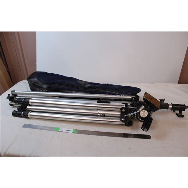 wo tripods, one in carrying case