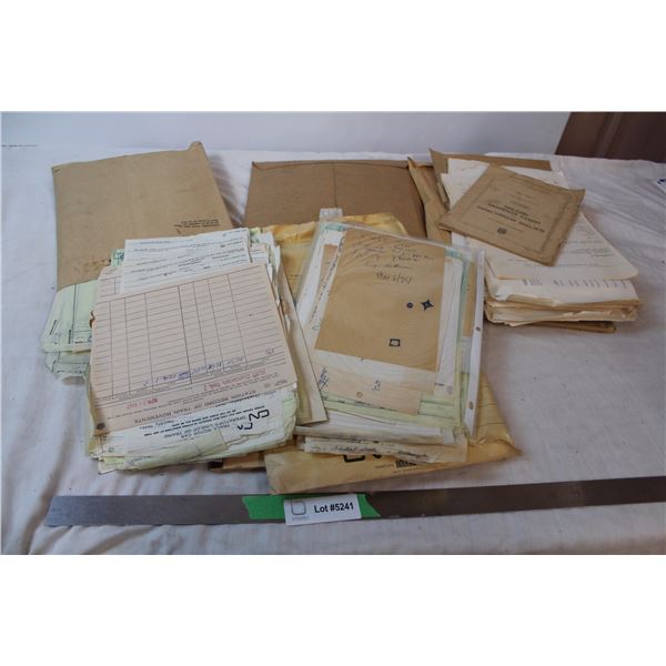 Vintage invoices and other documents
