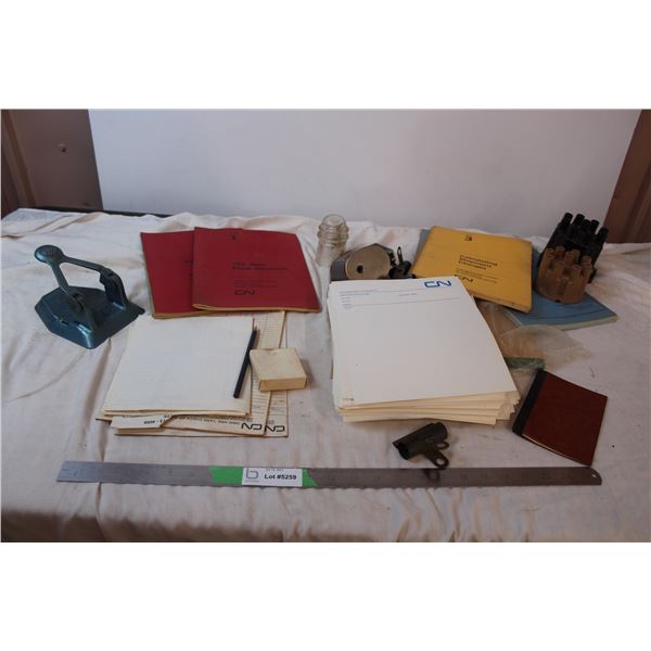CN documents and vintage clerical supplies