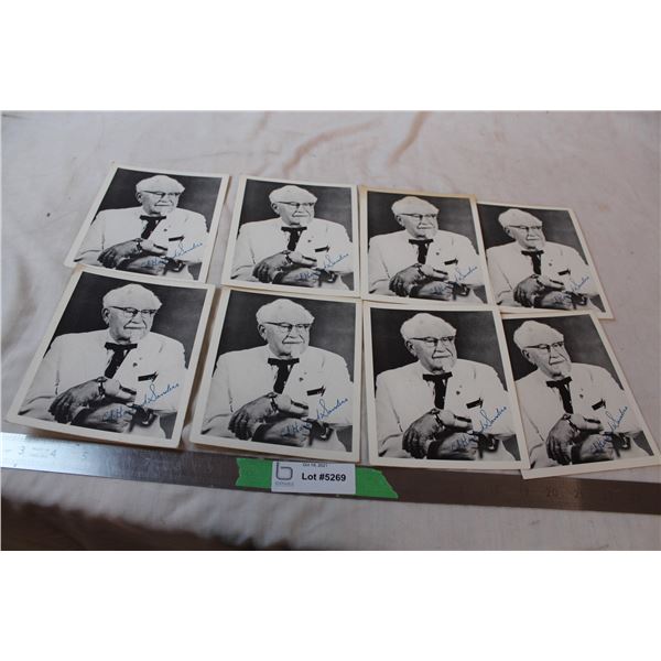 Col. Sanders photo headshot, (identical signatures)