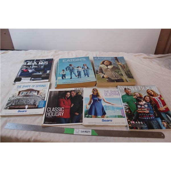 Eatons and Sears Catalogues, ranging from 1975-2016