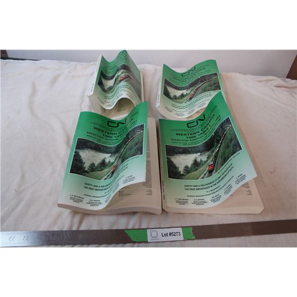 CN Western Canada 1993 Time tables, distorted