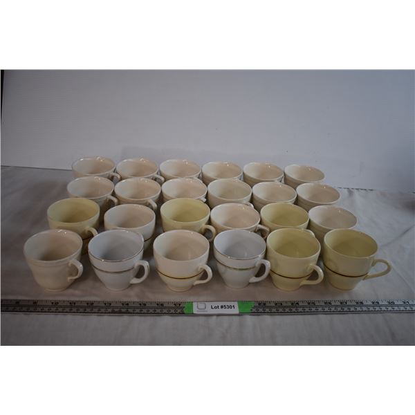 Teacups (1 Has Broken Handle, Some Are Chipped)