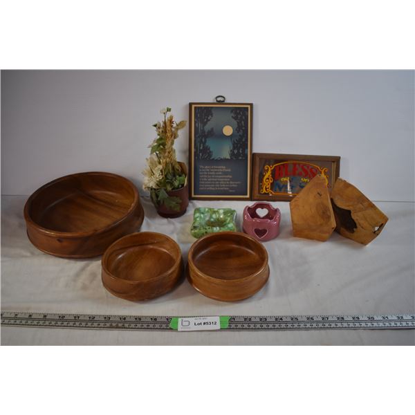Wooden Bowls and Misc Houseware