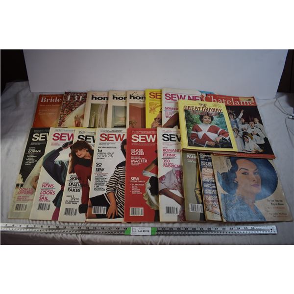 Vintage Magazines - Sew News, Chatelaine, and More (Musty Smelling)