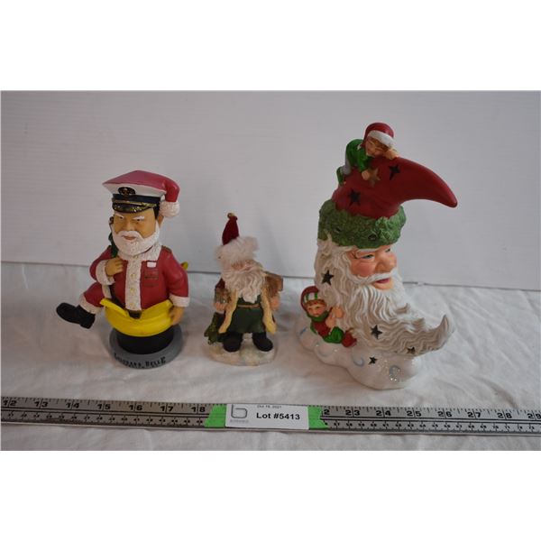 Christmas Figurines and Candle Holder