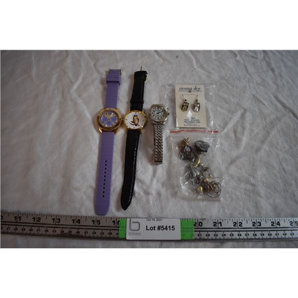 Ladies Watches and Earrings