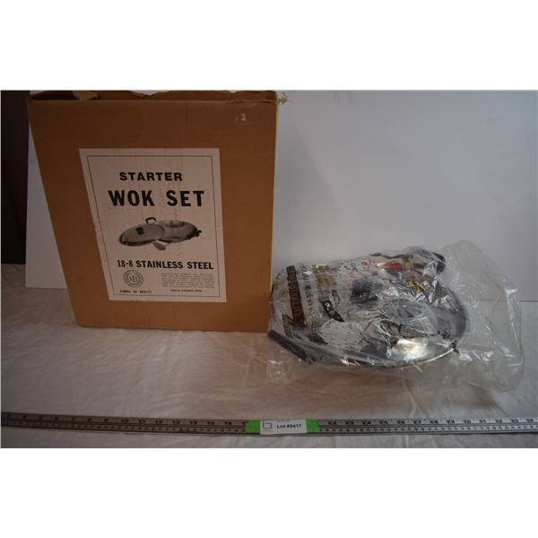 Stainless Steel Wok Set in Original Box
