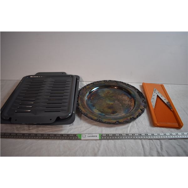Oven Pan, Vegetable Slicer, and Serving Platter