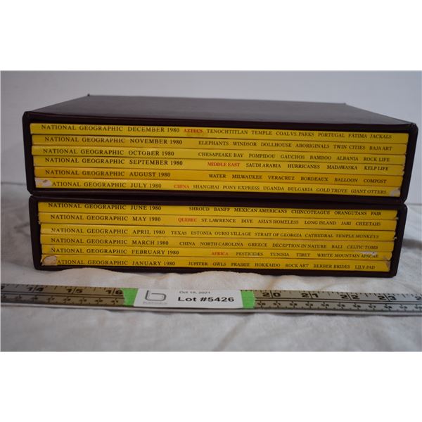 1980 Annual Set of National Geographic Magazines