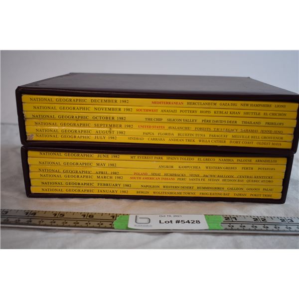 1982 Annual Set of National Geographic Magazines