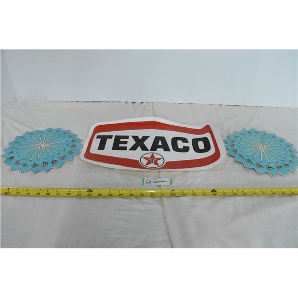 Paper Texaco Sign & John Players Decoration