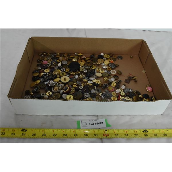 Box of Vintage, Unique Buttons
