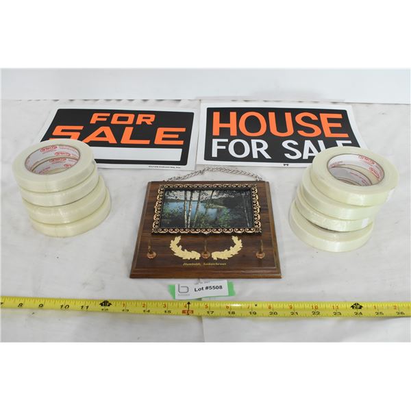 House for Sale Sign, Humboldt Keyholder, Tape