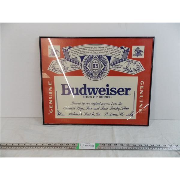 Budweiser King of Beers Wall Hanger - 16x20 - copyright 1987