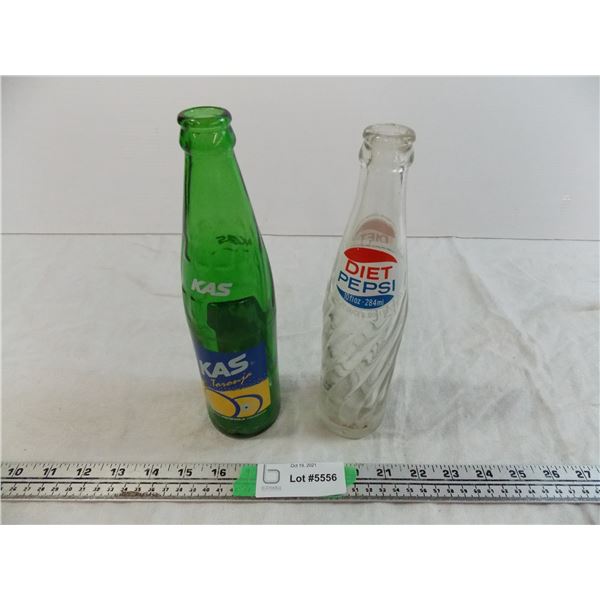 Kas Soda (pepsi-cola) + Diet Pepsi bottles