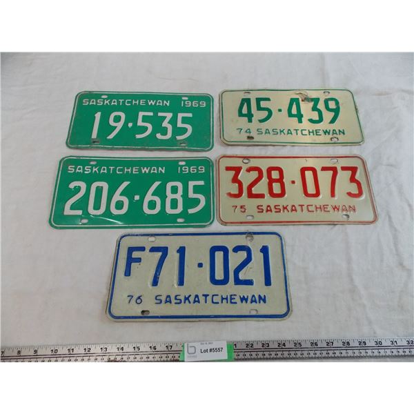69,74,75,76 Sask License Plates