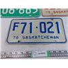 Image 4 : 69,74,75,76 Sask License Plates