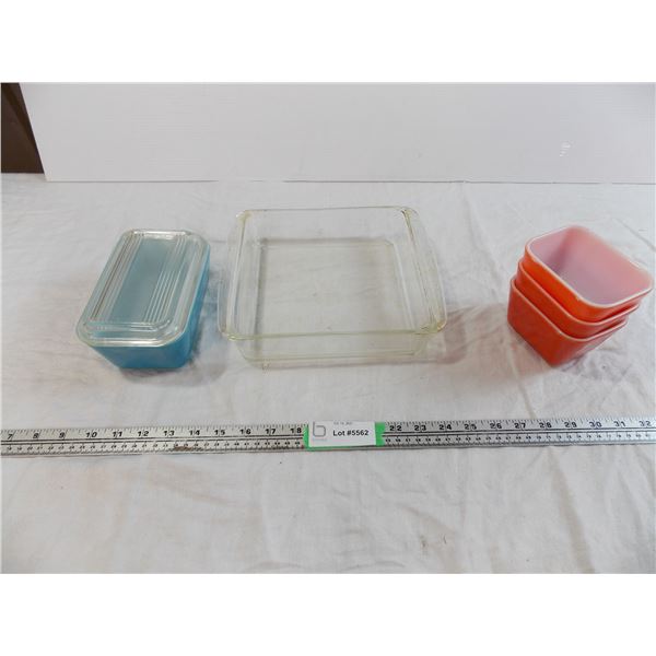 Pyrex butterdish + other pyrex bakeware