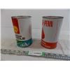 Image 3 : Shell Super Cycle Oil cardboard can (Full) + Sound Penn ATF tin (empty)