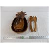 Image 1 : Vintage wooden Pineapple bowl set (hawaii 1977)