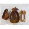 Image 2 : Vintage wooden Pineapple bowl set (hawaii 1977)