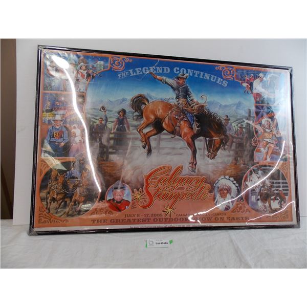 2005 Calgary Stampede Poster inside Plastic Frame
