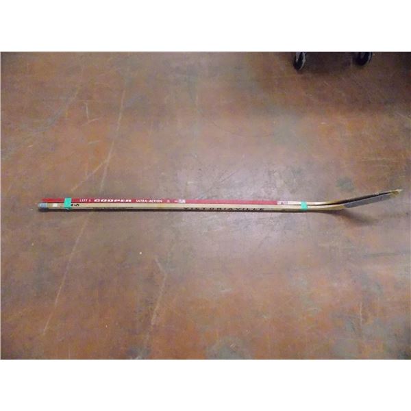 (2) Vintage a wood Canadian Hockey Sticks (Cooper + Victoriaville Quebec)