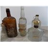 Image 3 : various vintage bottles, white binegar, crown royal, misc