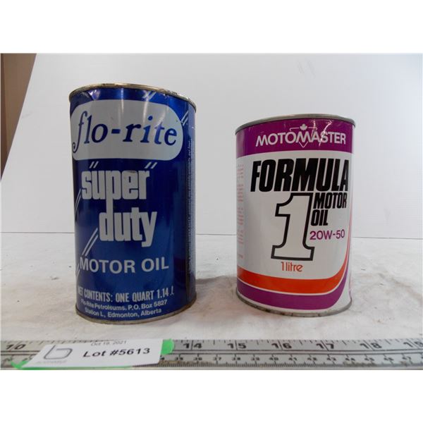 Motomaster Formula 1 motor oil (FULL) + Flo-Rite Super Duty motor Oil (FULL)