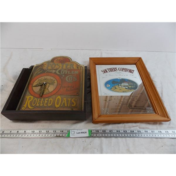 Foster Clock (needs repair) + Souther Comfort Mirror