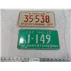 Image 1 : 1965,71 F&P Sask License plates