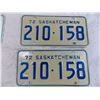 Image 3 : 1966,74, matching 72 Sask License Plates