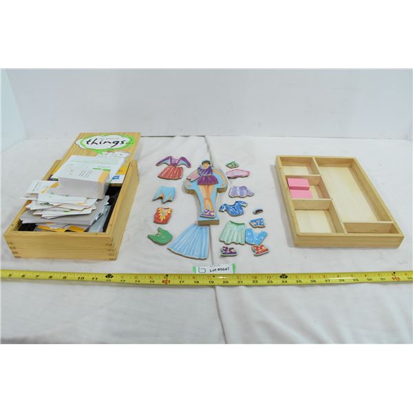 The Game of Things, Wooden Magnetic Doll, Wooden Organizer