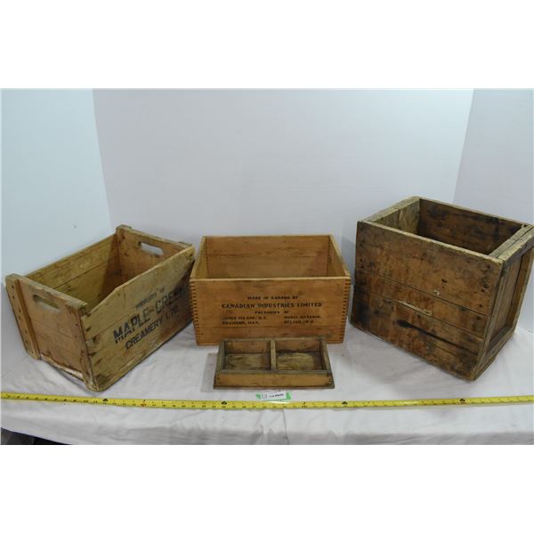 3 Wooden Crates