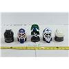 Image 1 : 5 Small NHL Helmets w/ Figures Inside