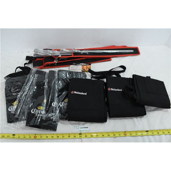 Corona & Heineken Aprons, Rickards Metal Skewers