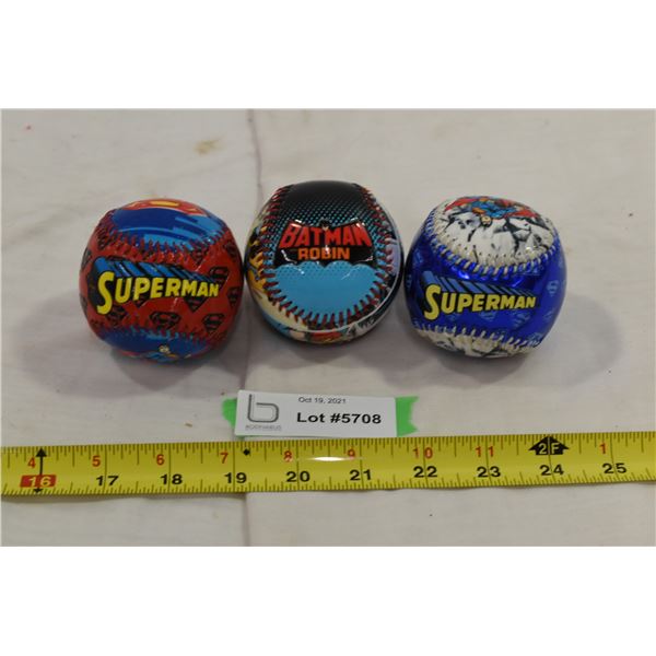 Superhero Comic Baseballs – Batman & Superman