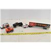 Image 1 : Co-op Semi & Trailer, Police Truck, Ambulance & F150 Toys