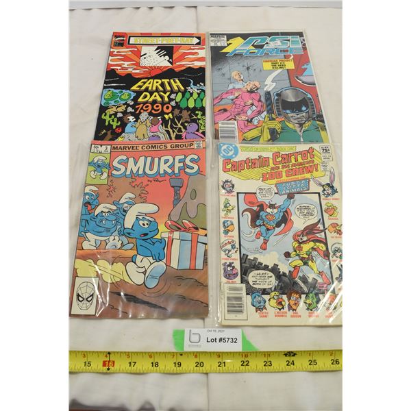 3 Marvel, 1 DC Comic Books