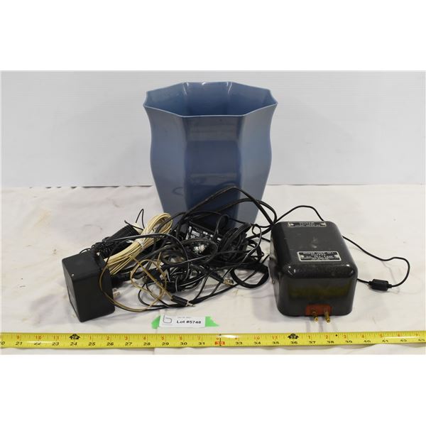 Pot Filled w/ Misc. Cords