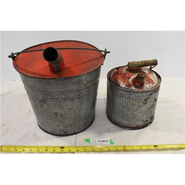 1 Large, 1 Small Vintage Fuel Cans