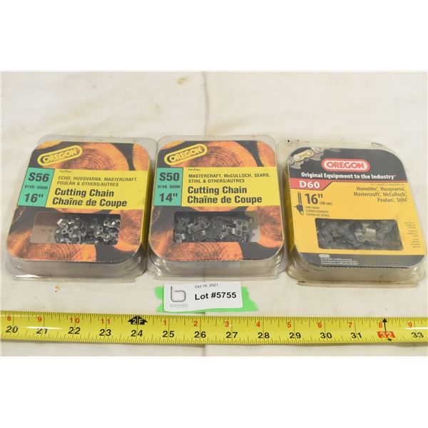 3 Oregon Chainsaw Chains – 14”, 16” x2