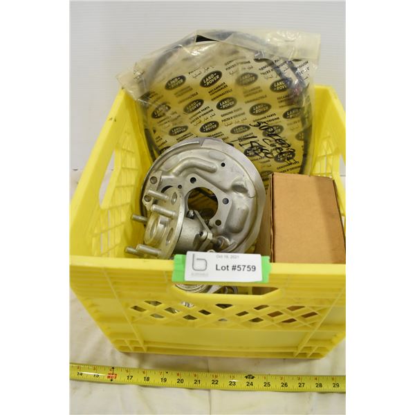 Yellow Crate of GM Car Parts