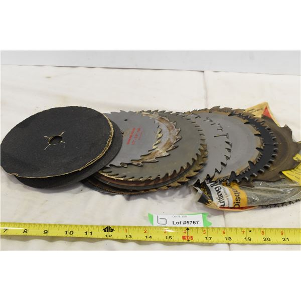 Bag of Assorted Saw Blades & Grinders
