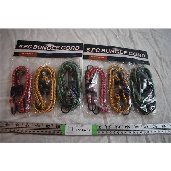 (2) 6 Piece Bungee Cord Sets