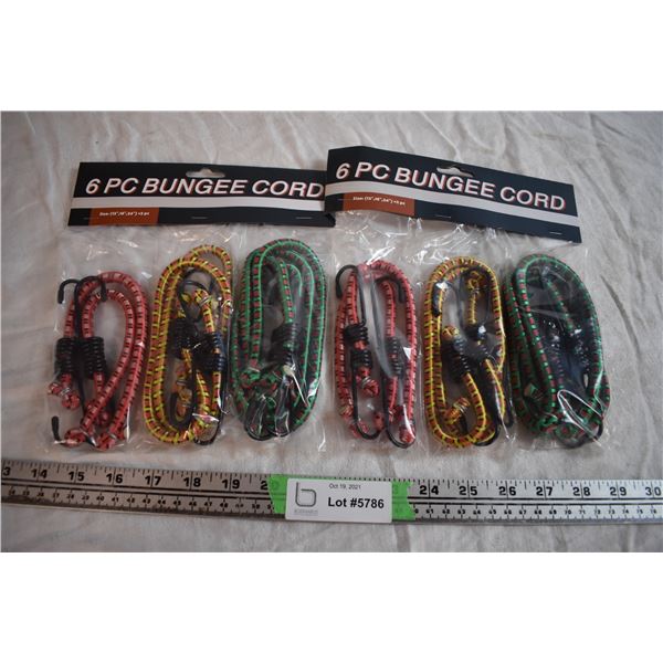 (2) 6 Piece Bungee Cord Sets