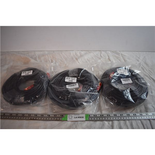 (3) Cat7 Ethernet Cables