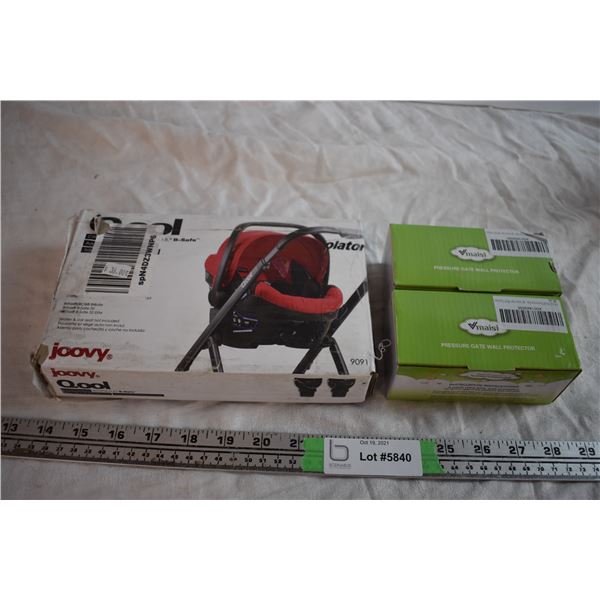 Car Seat Adapters and Pressure Gate Wall Protectors